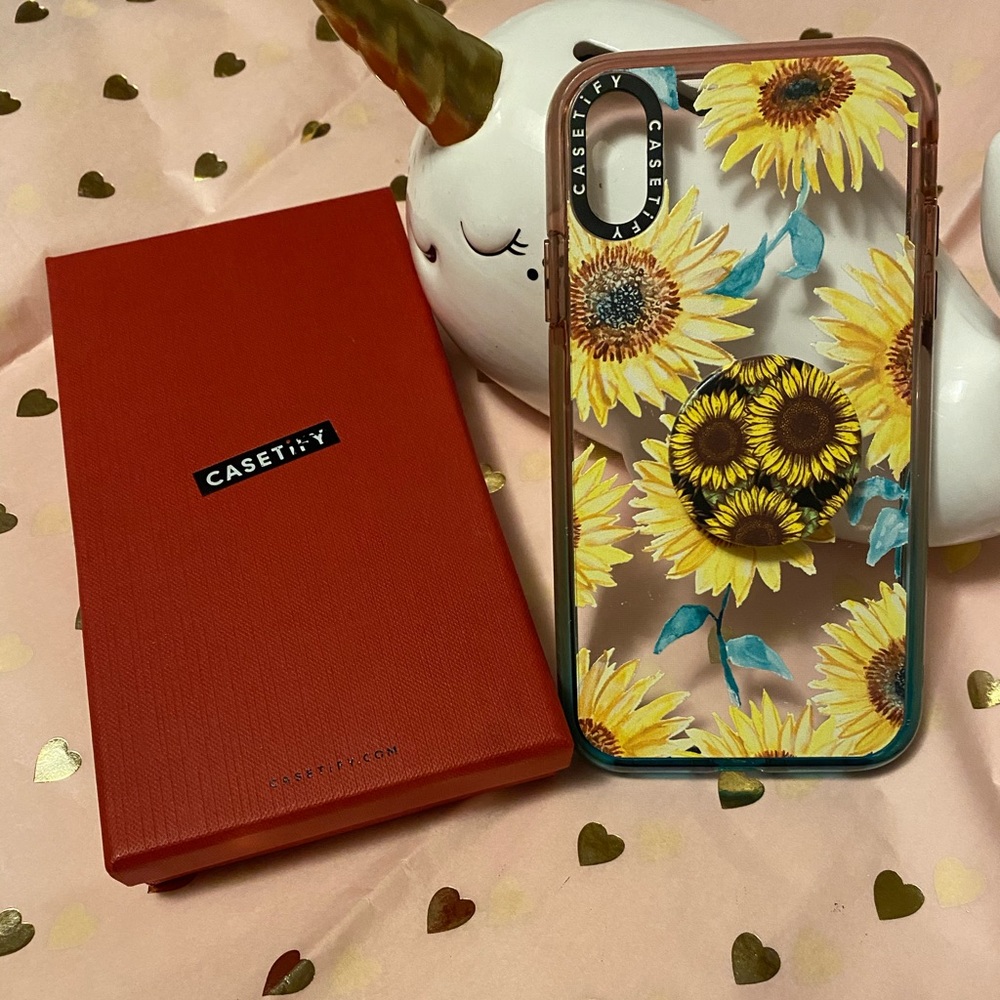 Casetify iphone xr sunflower case